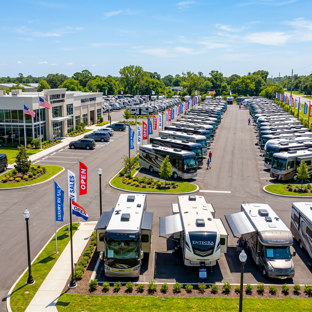 RV dealership lot — RV BDC services